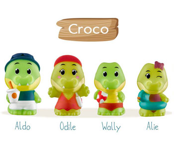 4 personnages famille "Croco"